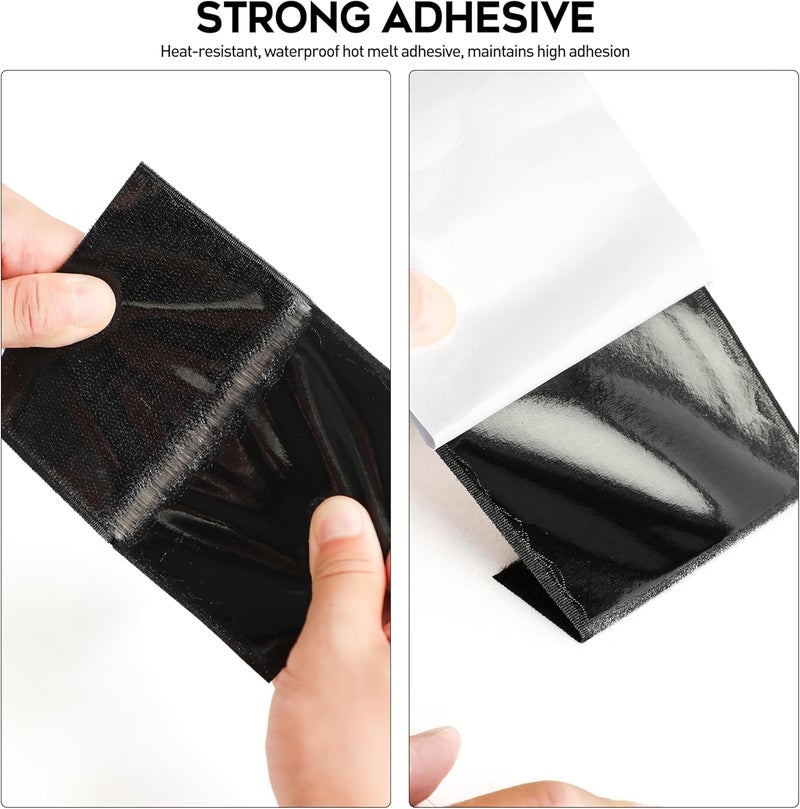 MAXECHO 4.4 Inches x 18 Feet Strong Sticky Back Heavy Duty Hook and Loop Tape with Adhesive, Non-Slip Couch Cushion Grip Accessories, Double Sided Strip Roll to Prevent Sliding, Black - Image 2